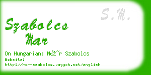 szabolcs mar business card